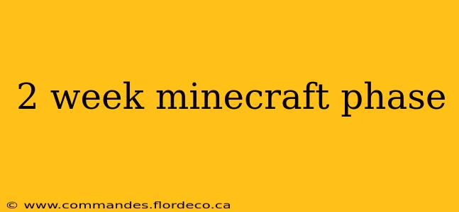 2 week minecraft phase