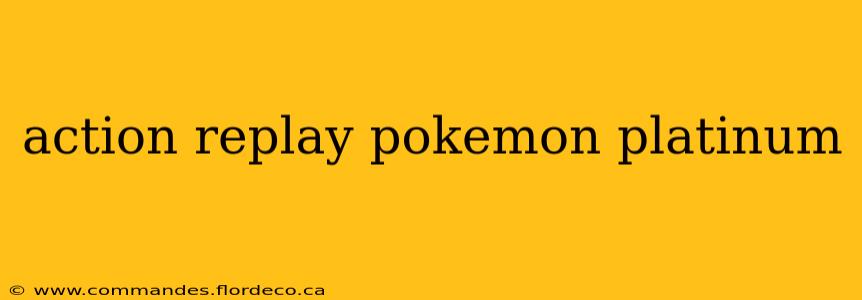 action replay pokemon platinum