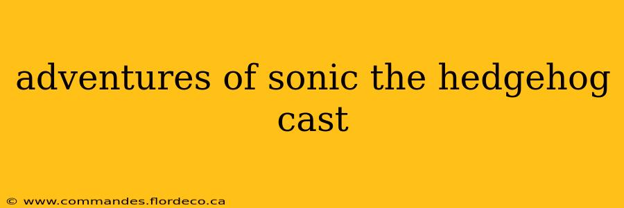 adventures of sonic the hedgehog cast