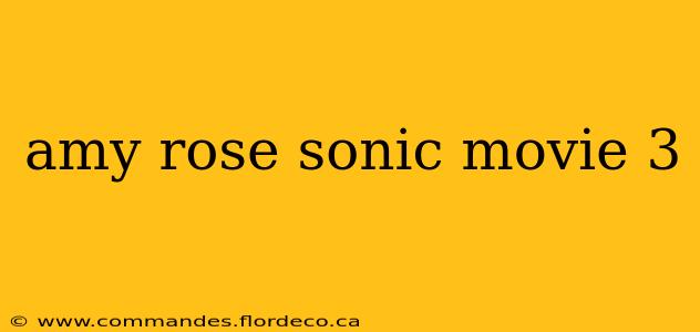 amy rose sonic movie 3