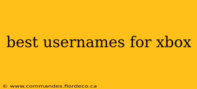 best usernames for xbox