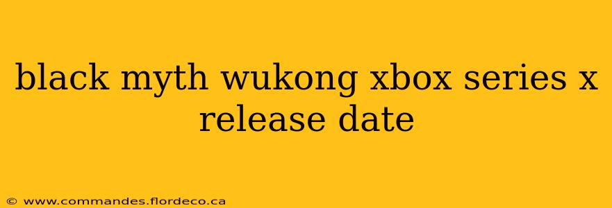 black myth wukong xbox series x release date