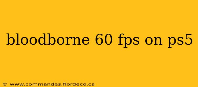 bloodborne 60 fps on ps5