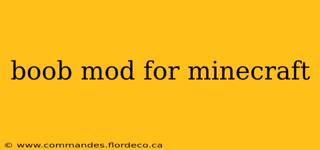 boob mod for minecraft