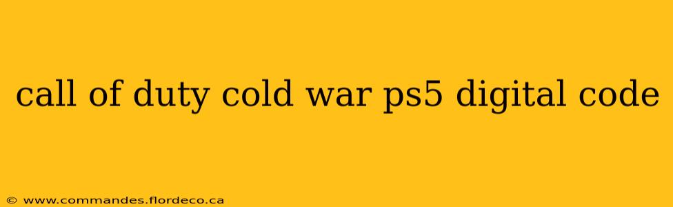 call of duty cold war ps5 digital code