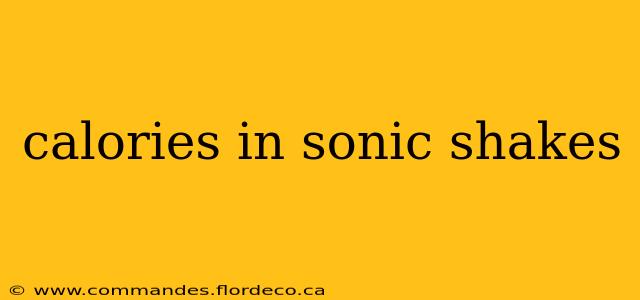 calories in sonic shakes