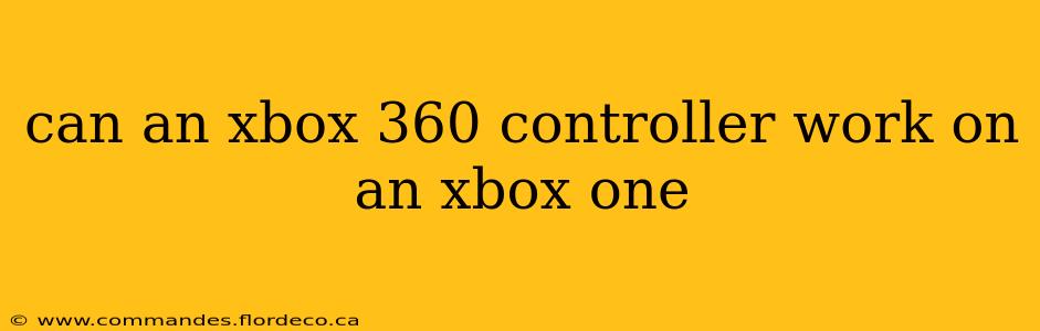 can an xbox 360 controller work on an xbox one