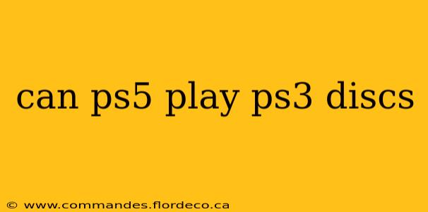can ps5 play ps3 discs