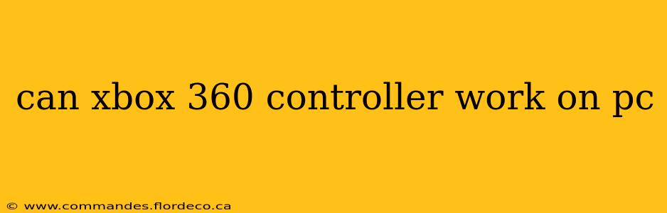 can xbox 360 controller work on pc