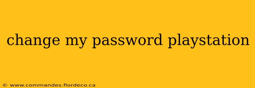 change my password playstation