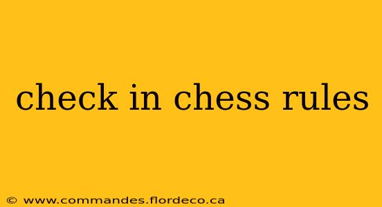 check in chess rules