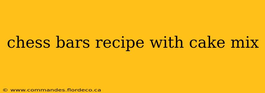 chess bars recipe with cake mix