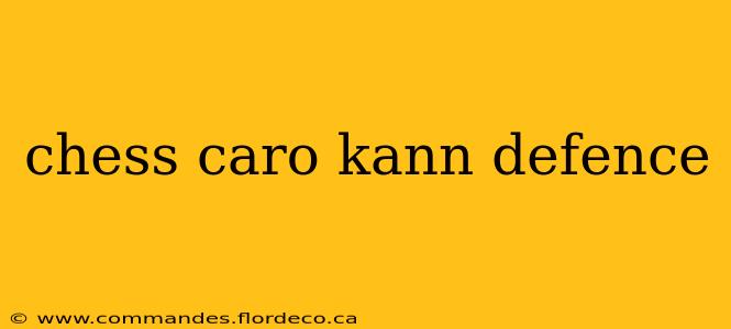chess caro kann defence