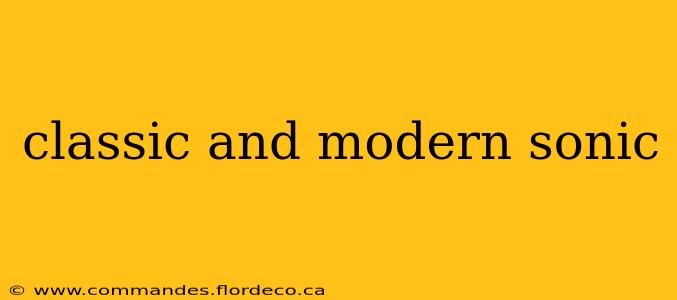 classic and modern sonic