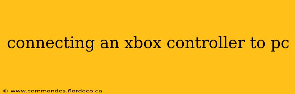 connecting an xbox controller to pc
