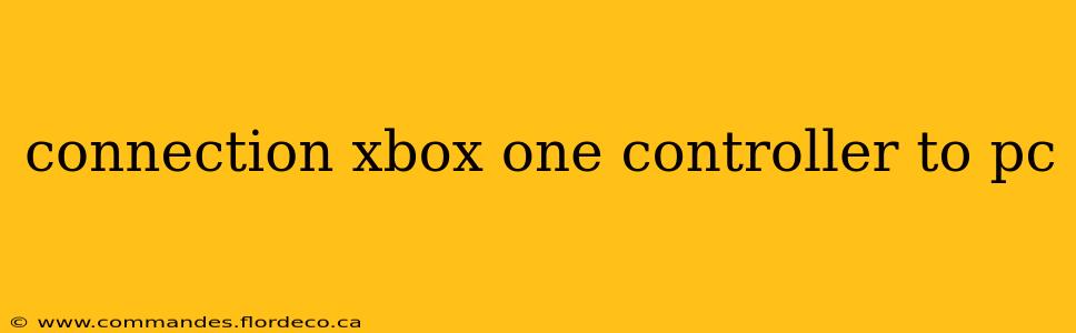 connection xbox one controller to pc