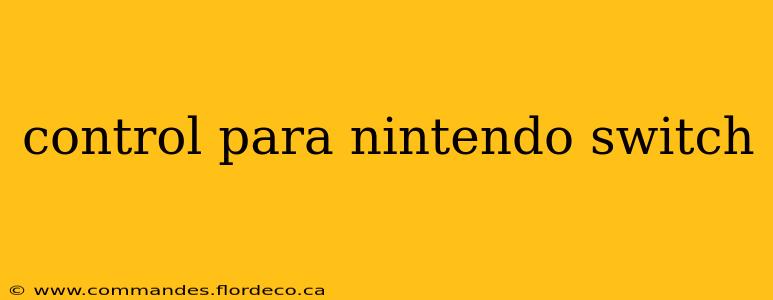 control para nintendo switch