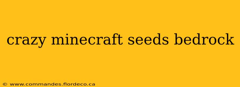 crazy minecraft seeds bedrock