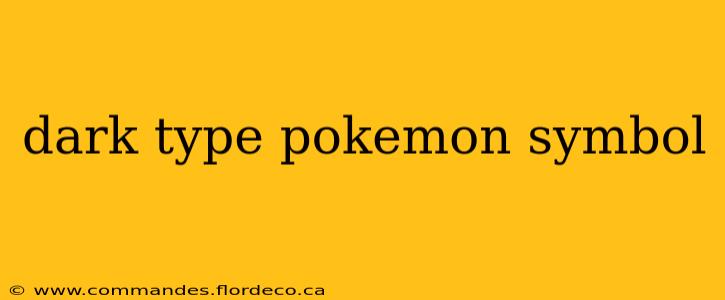 dark type pokemon symbol