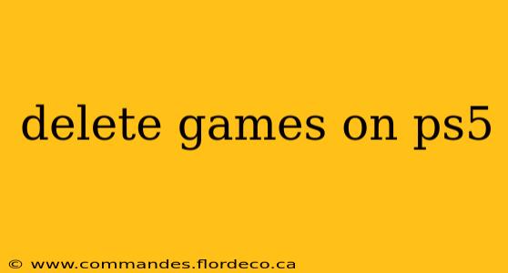 delete games on ps5