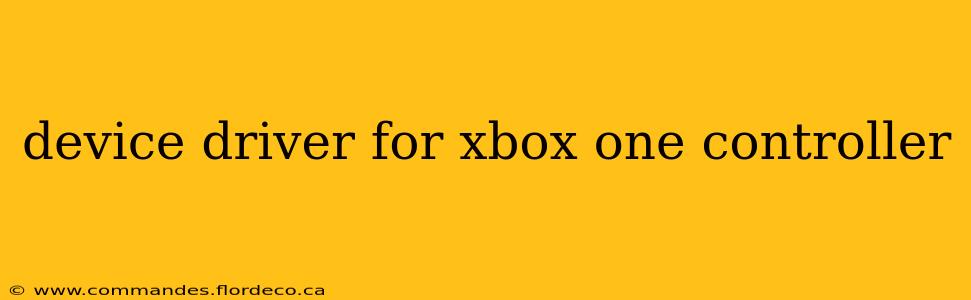 device driver for xbox one controller