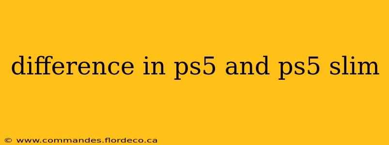 difference in ps5 and ps5 slim