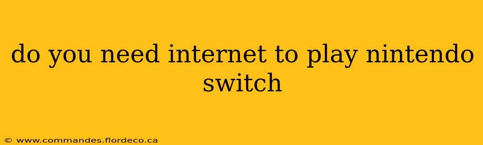 do you need internet to play nintendo switch