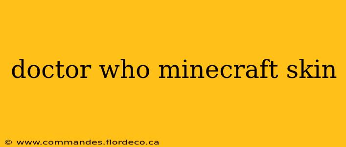 doctor who minecraft skin