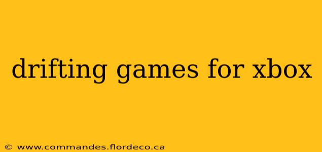 drifting games for xbox