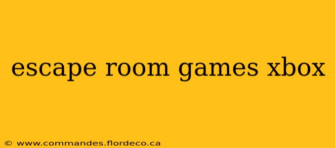 escape room games xbox