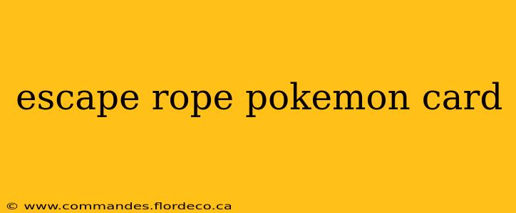 escape rope pokemon card