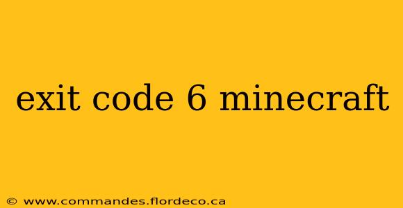 exit code 6 minecraft