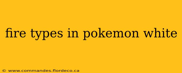 fire types in pokemon white