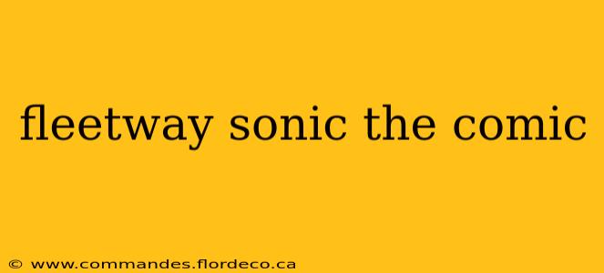 fleetway sonic the comic
