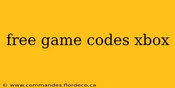 free game codes xbox
