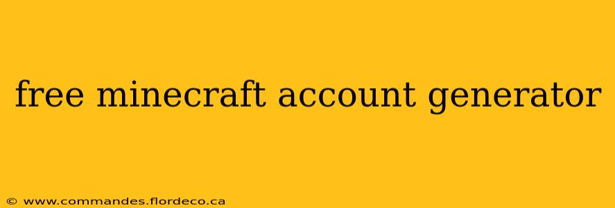 free minecraft account generator