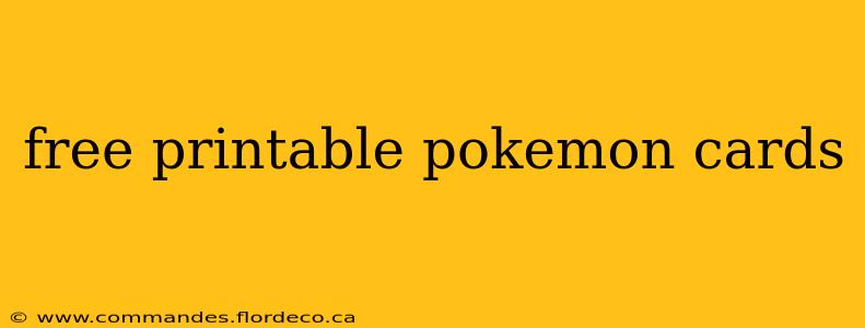 free printable pokemon cards