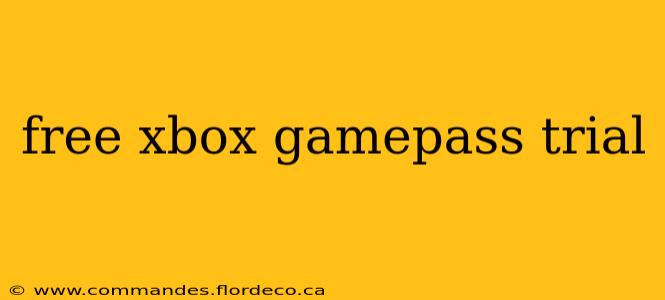 free xbox gamepass trial
