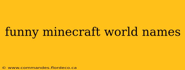 funny minecraft world names