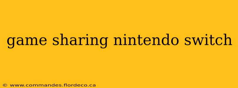 game sharing nintendo switch