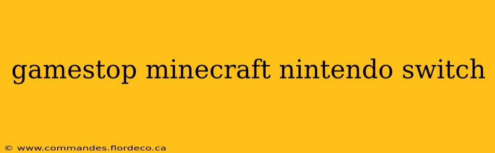 gamestop minecraft nintendo switch