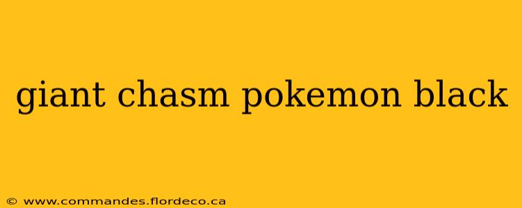 giant chasm pokemon black