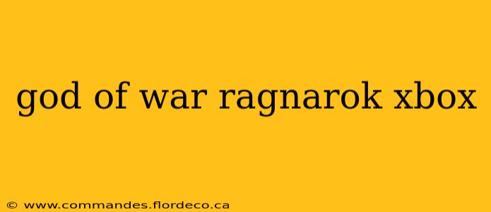 god of war ragnarok xbox