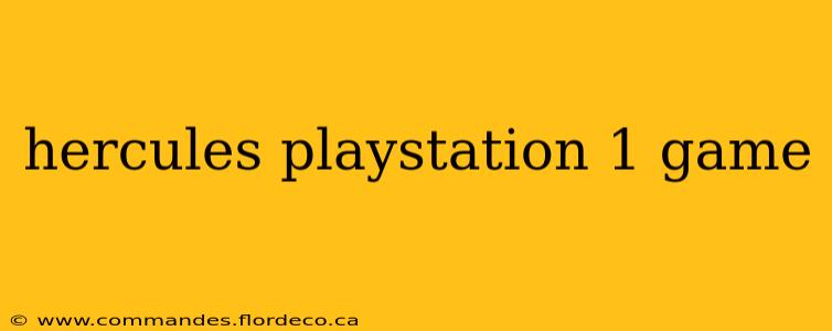 hercules playstation 1 game