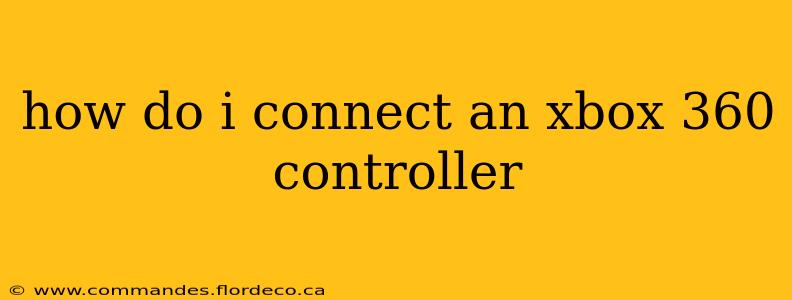 how do i connect an xbox 360 controller