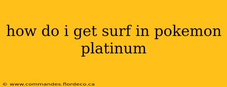 how do i get surf in pokemon platinum