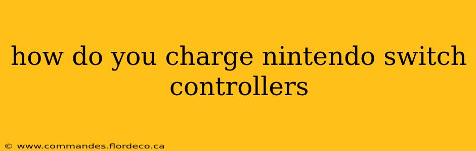 how do you charge nintendo switch controllers
