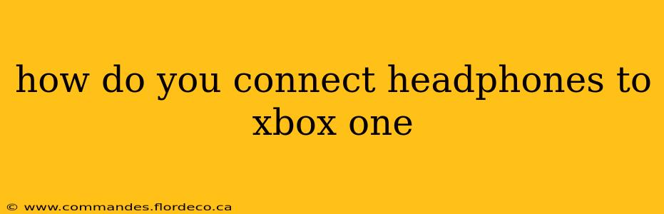 how do you connect headphones to xbox one