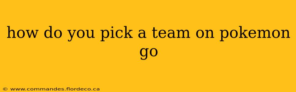 how do you pick a team on pokemon go