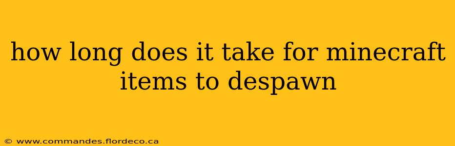 how long does it take for minecraft items to despawn